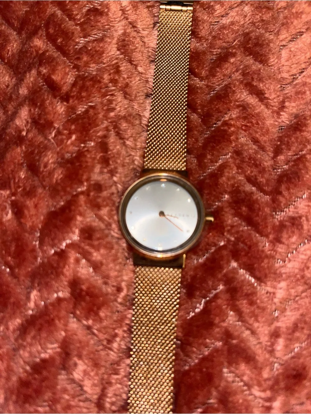 Skagen Rose Gold gem Bracelet Watch.